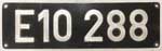 Deutschland (BRD), Lokschild der DB: E10 288, Guss-Aluminium-Gro (GAlG).