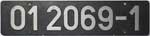 Deutschland (DDR), Lokschild der DRo: 01 2069-1, Niet-Aluminium-Gro (NAlG).