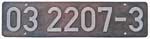 Deutschland (DDR), Lokschild der DRo: 03 2207-3, Niet-Aluminium-Gro.