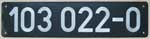 Deutschland (DDR), Lokschild der DRo: 103 022-0, Niet-Aluminium-Gro (NAlG).