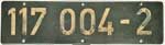 Deutschland (BRD), Lokschild der DB: 117 004-8, lackiert. Ein schner Satz.