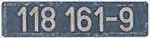 Deutschland (DDR), Lokschild der DRo: 118 161-9, Niet-Aluminium-Gro.