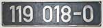 Deutschland (DDR), Lokschild der DRo: 119 018-0, Guss-Aluminium-Rund, mit Rand (GAlRmR).  Ein schner Satz.