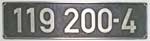 Deutschland (DDR), Lokschild der DRo: 119 200-4, Niet-Aluminium-Gro (NAlG). Ein sehr schner Satz.