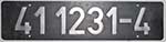 Deutschland (DDR), Lokschild der DRo: 41 1231-4, Niet-Aluminium-Gro, (NAlG). Ein sehr schner Satz.