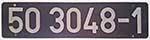 Deutschland (DDR), Lokschild der DRo: 50 3048-1, Niet-Aluminium-Gro (NAlG).