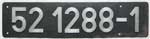 Deutschland (DDR), Lokschild der DRo: 52 1288-1, Niet-Aluminium-Gro (NAlG).