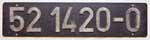Deutschland (DDR), Lokschild der DRo: 52 1420-0, Niet-Aluminium-Gro.