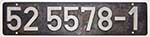 Deutschland (DDR), Lokschild der DRo: 52 5578-1, Niet-Aluminium-Gro (NAlG). Das Schild wurde umgenietet aus dem Schild der 52 8028-4.