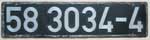Deutschland (DDR), Lokschild der DRo: 58 3034-4, Niet-Aluminium-Gro (NAlG).