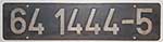 Deutschland (DDR), Lokschild der DRo: 64 1444-5, Niet-Aluminium-Gro + 64 444 NAlS. Ein sehr schner Satz.