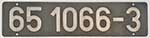 Deutschland (DDR), Lokschild der DRo: 65 1066-3, Niet-Aluminium-Gro und 65 1066 Niet-Aluminium-Spitz (NAlS). Ein sehr schner Satz.