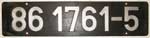 Deutschland (DDR), Lokschild der DRo: 86 1761-5, Niet-Aluminium-Gro (NAlG).
