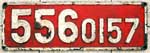 Tschechien, Lokschild der CSD: 556 0157, Guss-Eisen-Gro, mit Rand (GFeGmR)