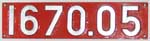 sterreich, BB 1670.05 Aluziffern, gechraubt auf Blechplatte