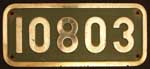 SBB 10803, Frontschild, von Ae 4/6, ex.SLM 3718, 1940, Messingguss, verchromt, leicht gebogen, Glatt mit Rand