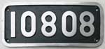 Schweiz, Lokschild der SBB: 10808, Guss-Guss-Aluminium-Gro, glatt mit Rand. (GAlGmR). Das Schild ist ein Frontschild einer Ae4-6. BxH= 365 x 160mm.