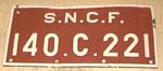 Frankreich, SNCF 140.C.221, Zink-Guss mit Rand