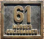 Merser-Kreisbahnen, Lok-61, Messingguss mit Rand