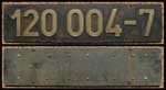 Lokschild 120 004-7, Niet-Aluminium-Gro, Pockau