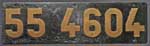 Deutschland (DR), Lokschild der DRG: 55 4604, Niet-Messing-DRG (NMsD). Ein sch�nes Lokschild.
