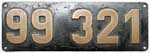 Deutschland (DR), Lokschild der DRG: 99 321, Niet-Messing-DRG (NMsD). Ein sehr sch�nes Lokschild mit zugeh�rigem Gattungsschild und Fabrikschild.