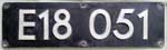 Deutschland (DR), Lokschild der DRB: E18 051, Guss-Aluminium-Spitz (GAlS).