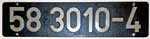 Deutschland (DDR), Lokschild der DRo: 58 3010-4, Niet-Aluminium-Gro. Satz.