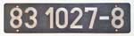 Deutschland (DDR), Lokschild der DRo: 83 1027-8, Niet-Aluminium-Gro, Pockauer Platte (NAlG-PP).