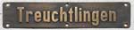 Deutschland (DR), Heimatschild der DRG: Treuchtlingen, Messingguss (GMs).