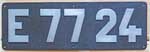 Deutschland (DDR), Lokschild der DRo: E77 24, Niet-Aluminium-Breit (NAlB). Ein schner Satz.